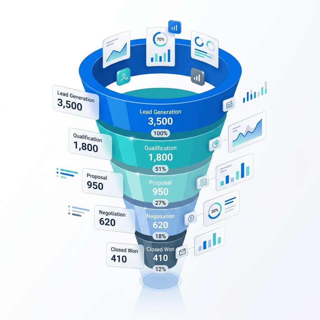 Visibilidad del Embudo de Ventas en Tiempo Real