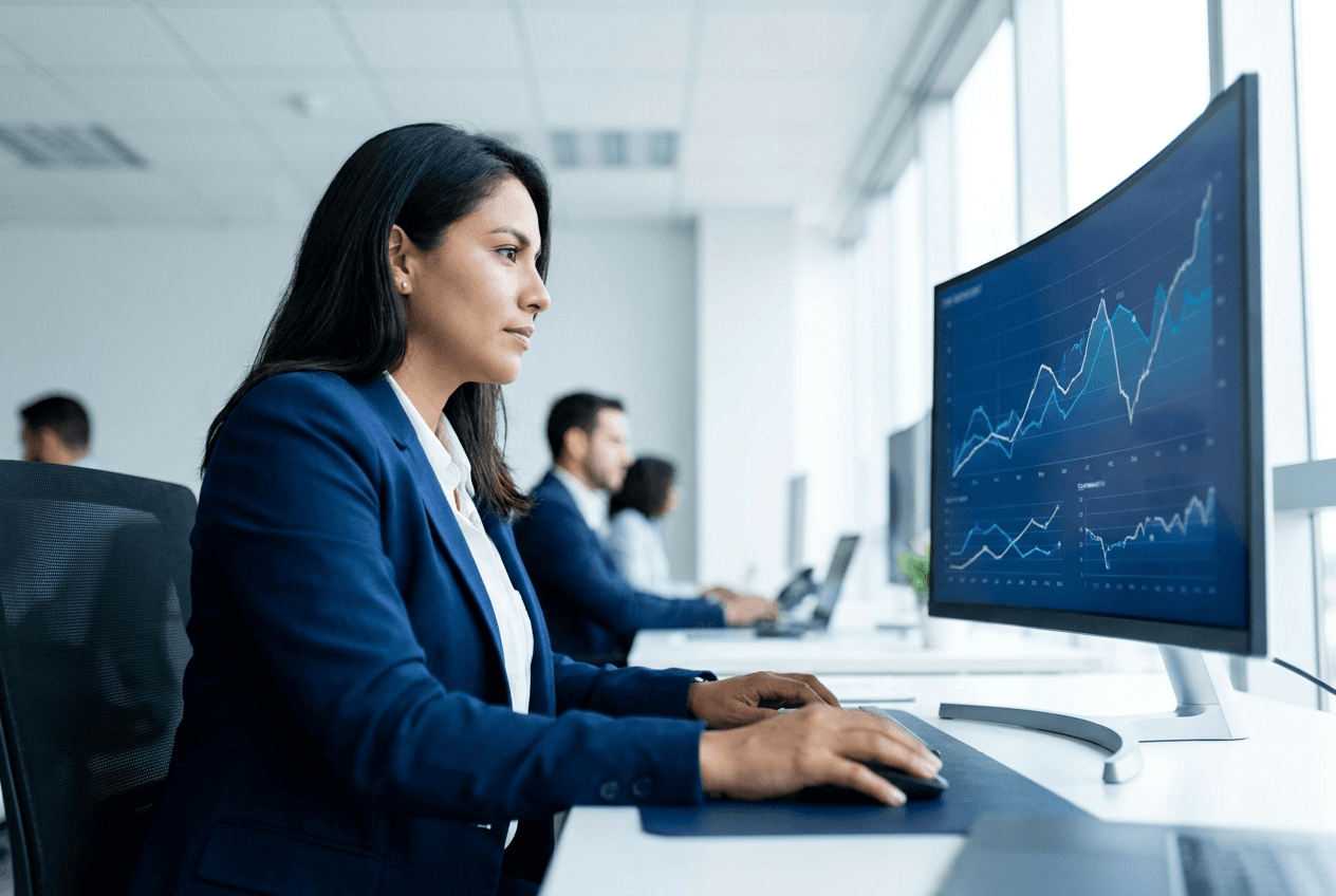 Especialista en SEO analizando posiciones y palabras clave